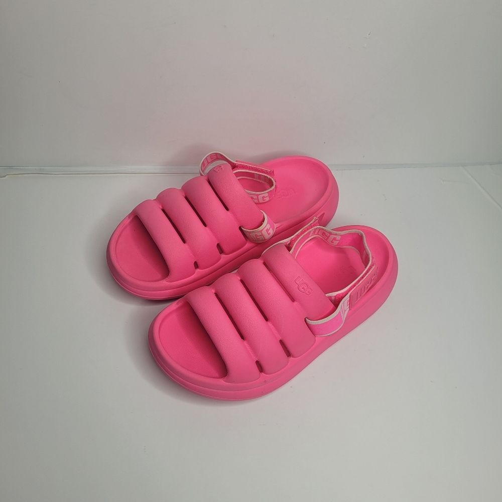 UGG SPORT YEAH PINK Sandals chunky adjustable strap platform girlie size 7